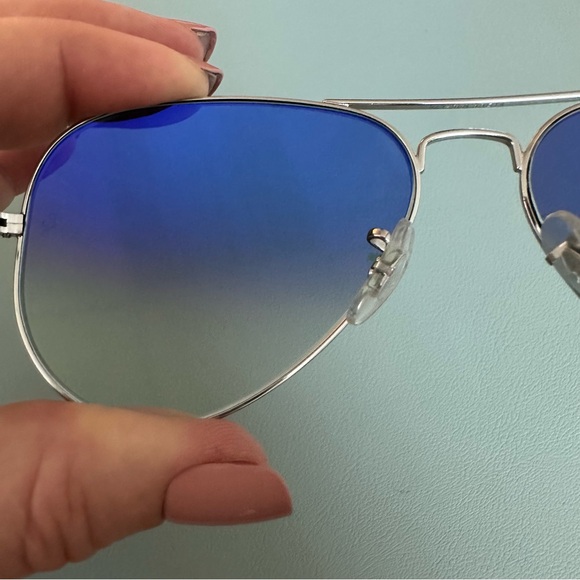 | ray ban • blue lense 2035 aviator silver frame | - Picture 11 of 16